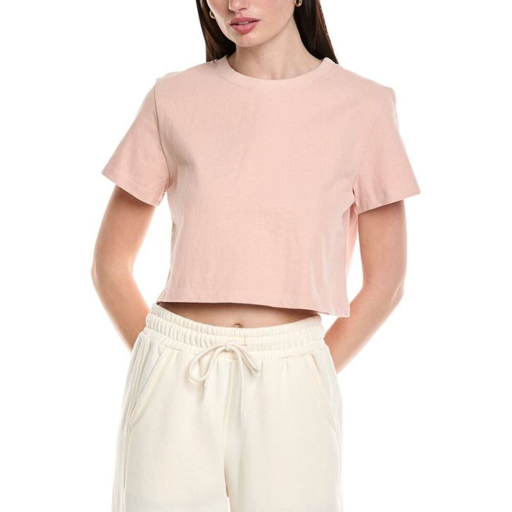 Knit Riot Womens  Harbor Crop T-Shirt, Orange